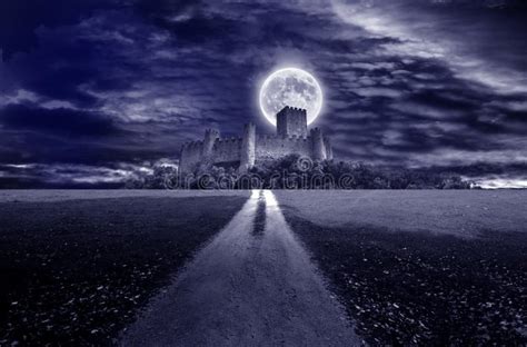 Moonlight Castle Stock Photo Image 43225892