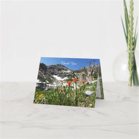 Thank You For Sympathy Note Mountains Wildflowers Zazzle Com In