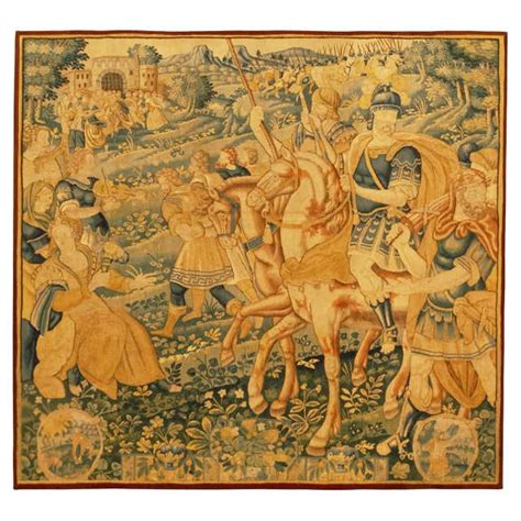 Early 17th Century Flemish Historical Tapestry With The Roman General