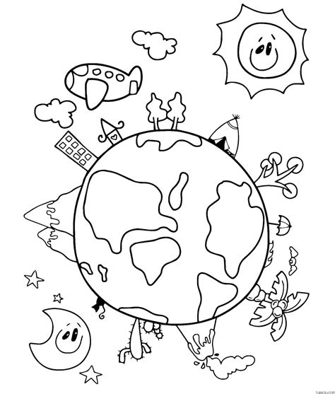 Earth Coloring Page Turkau