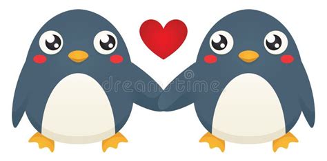 Penguin Love Stock Illustration Illustration Of Element 50236965