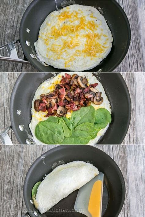 Egg White Omelette Recipe With Bacon Mushroom Spinach