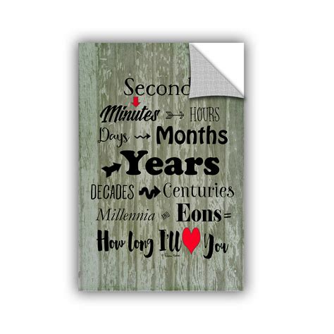 Artwall How Long I Love You By Ramona Murdock Removable Wall Decal