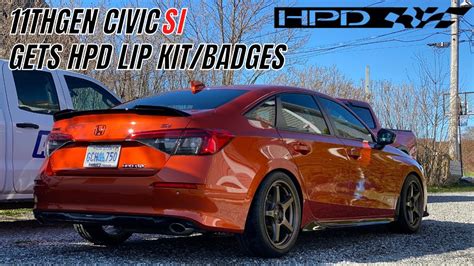 2022 Honda Civic Si Before And After Hpd Kit 11th Gen Civic Youtube
