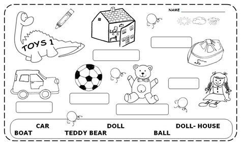 toys worksheets for kids worksheets vocabulary worksheets
