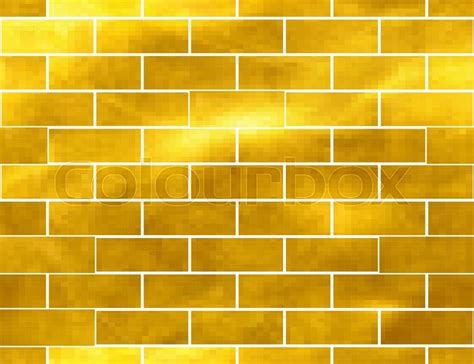 Seamless Pattern Of Golden Bricks Stock Vector Colourbox