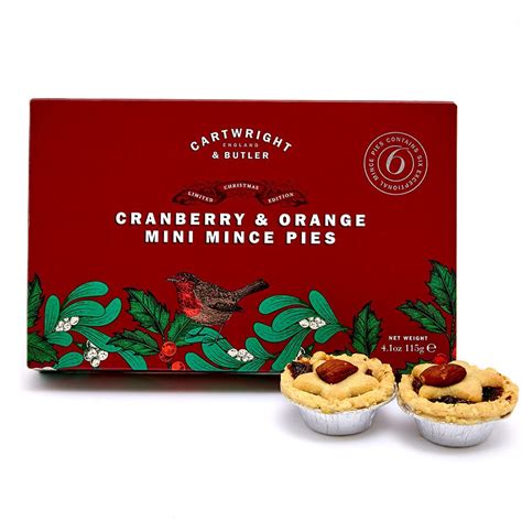 Cartwright Butler Cranberry Orange Mini Mince Pies Pack Of 6