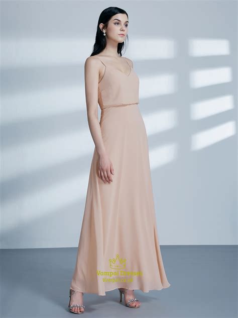 Maybe you would like to learn more about one of these? Simple A Line Blush Pink Spaghetti Strap Chiffon Long Prom ...