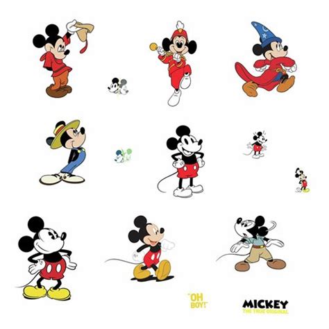 Mickey was never so thrilling as when he was drawn by. Mickey Mouse the True Original Peel and Stick Wall Decals ...