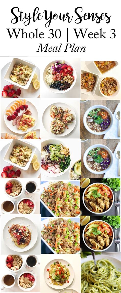 Whole Week Update Week Meal Plan Style Your Senses Whole Meal Plan Full Meal