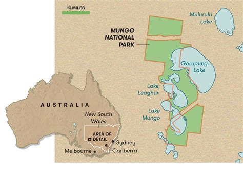 Detailed Map Of Mungo National Park