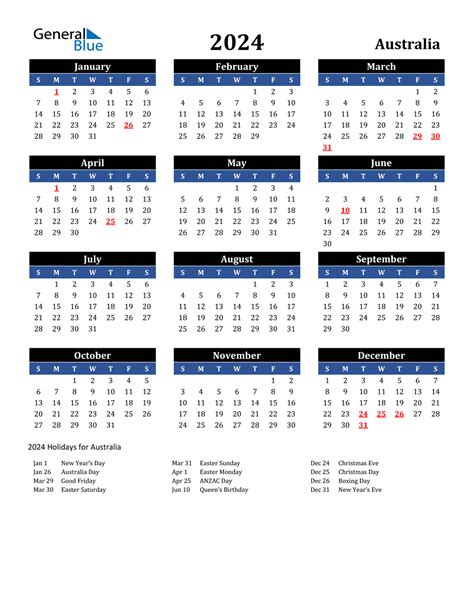 Australia Calendar 2024 Free Printable Excel Templates 2024 Qld