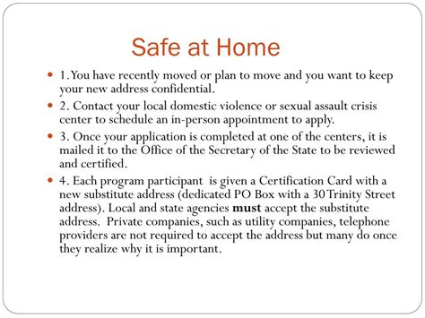 Ppt Safe At Home A Confidential Address Program Powerpoint Presentation Id6469481