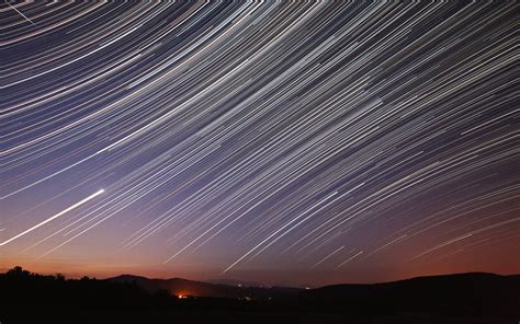 Wallpaper Night Sky Long Exposure Atmosphere Star Trails