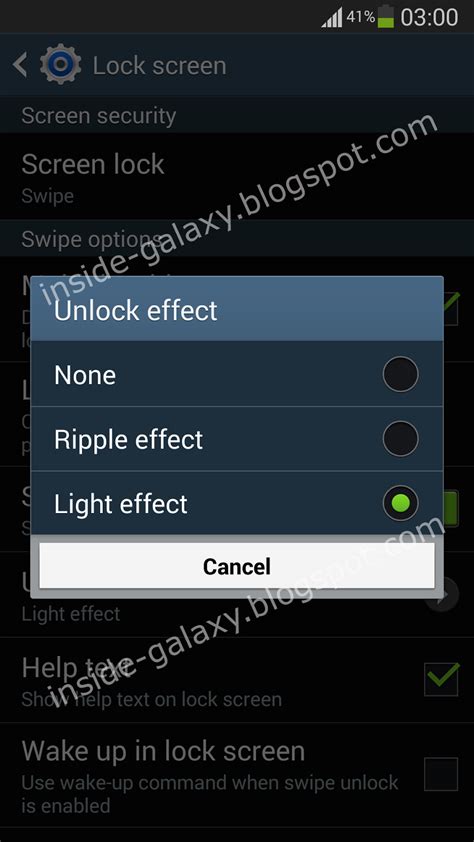 Inside Galaxy Samsung Galaxy S4 How To Change Lock Screen Effect
