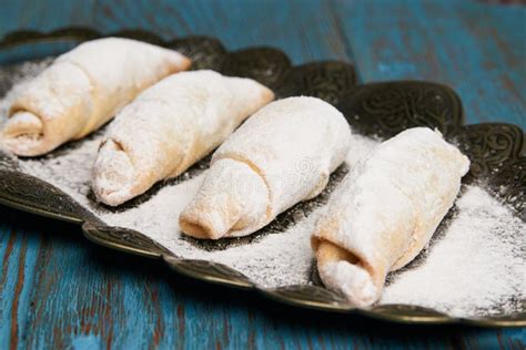 Mutaki Cookies Rolled With Powdered Sugar Stock Photo Image Of