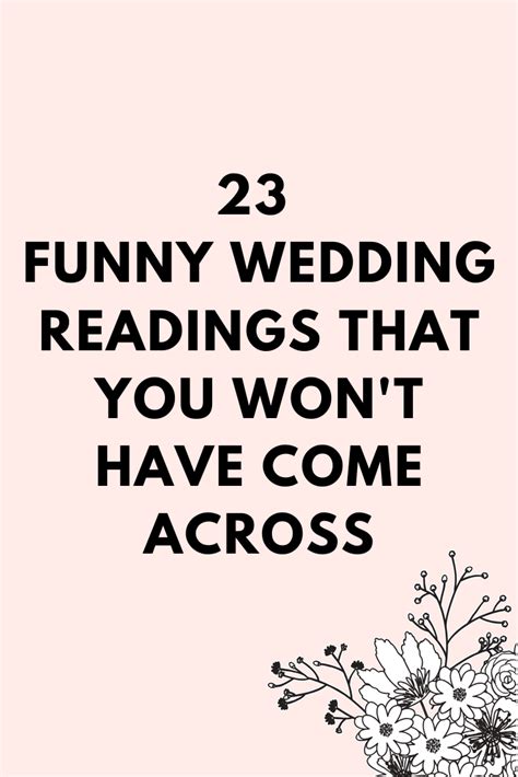 23 Funny Wedding Readings You Will Love ~ Kiss The Bride Magazine 2022