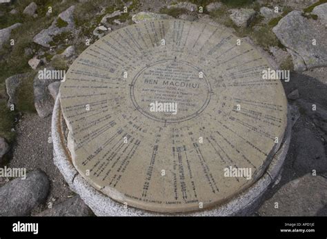 Viewpoint Indicator On Goatfell Isle Of Arran Stock Photo Alamy