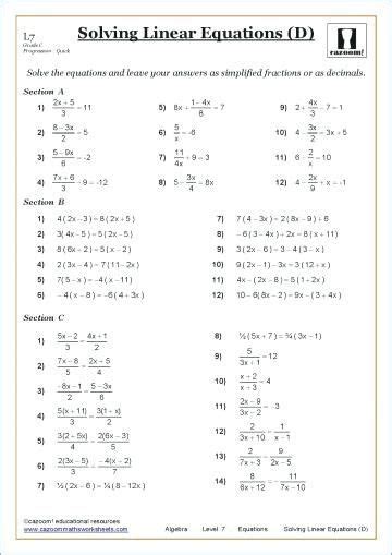 9th Grade Math Worksheets With Answer Key Bmp Hoser