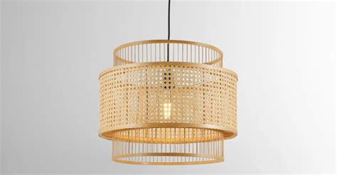 Estelle table lamp 16.5 inch bamboo shade comtemporary lights desk light. Yen Extra Large Pendant Lamp Shade, Natural Bamboo | MADE ...