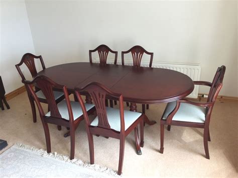 We are here to help you find the tables with just the right look, feel and atmosphere you envision for your home. McDonagh mahogany dining table and 6 chairs | in Ballymena ...