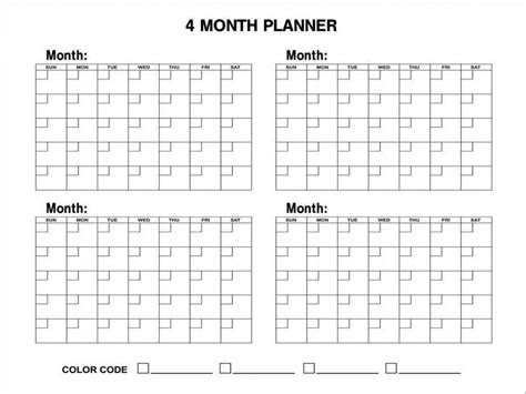 Month Blank Calander Calendar Template Printable