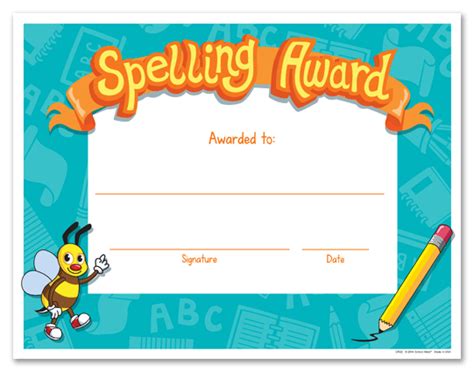 Spelling Bee Award Certificate Template In 2020 Within Student Council