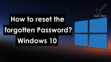 How To Reset The Forgotten Password Of Windows Youtube