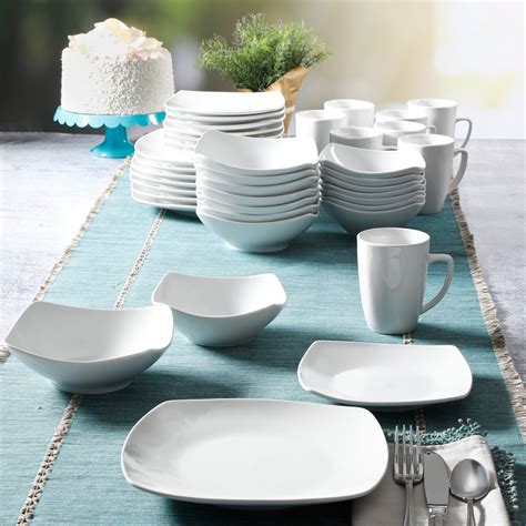 Gibson Home Everyday Square Expanded 40 Piece Dinnerware Set Walmart