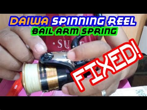 HOW TO FIX DAIWA SPINNING FISHING REEL BAIL ARM SPRING Problem FIXING