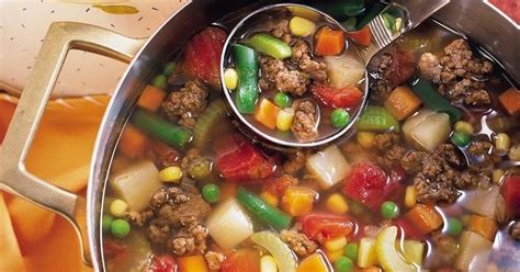 A meal plan is your guide for when, what, and how much to eat to get the nutrition you need while keeping your blood sugar levels in your target range. QUICK AND EASY HAMBURGER SOUP (Diabetic Enjoying Food) | Hamburger soup, Soup with ground beef ...