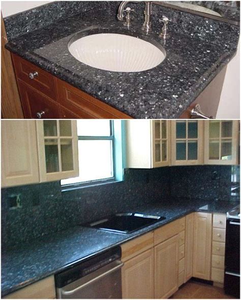 Blue Pearl Granite Backsplash