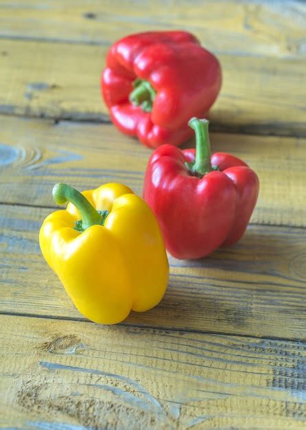 Premium Photo Red And Yellow Bell Peppers