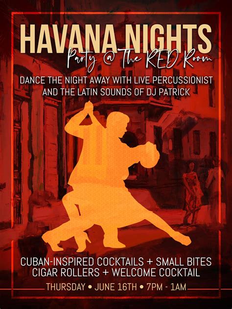 Havana Nights Party The Red Room Dining Out Jersey Dining And