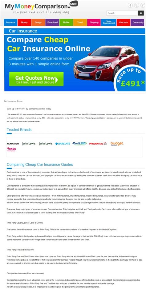 77 Inspirational Compare Car Insurance Quotes Uk