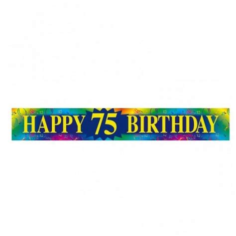Happy 75th Birthday Foil Banner Party Decoration Ebay