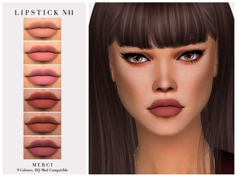 The Sims Resource Lipstick N41 By Merci • Sims 4 Downloads