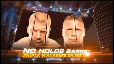 Brock Lesnar Vs Triple H No Holds Barred Match Wrestlemania 29