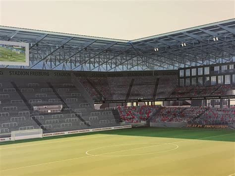 Historical grounds can be chosen as well. Modell für das neue SC Stadion steht