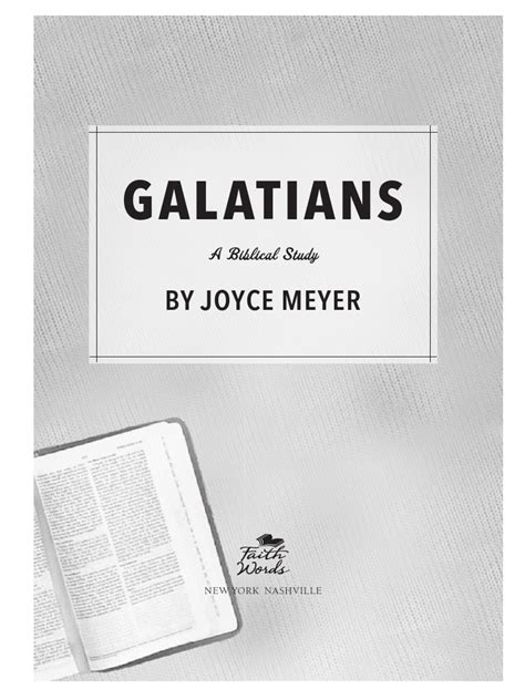 Galatians Joyce Meyer Pdf Epistle To The Galatians Paul The Apostle