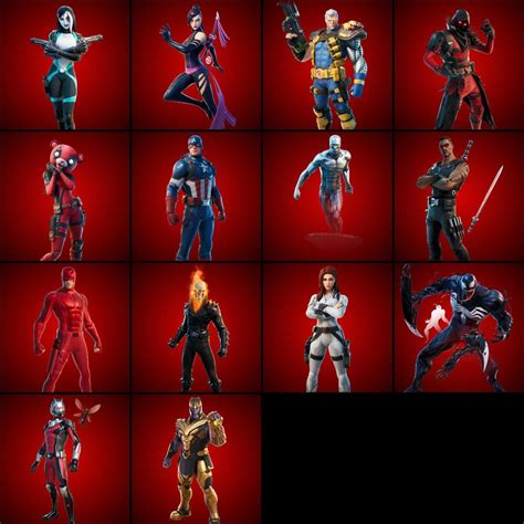 All Marvel Skins That Are Supported For The New Item Shop Fortnitebr