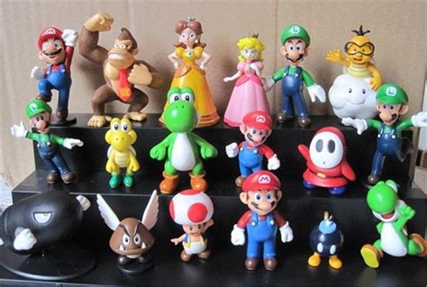 Oliasports 18 Pc Super Mario Brothers Figures Set 2 Pvc Toys