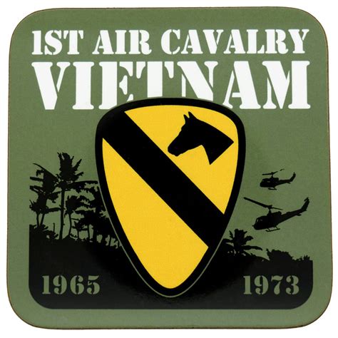 1st Air Cavalry Us Army Division Vietnam War Design Coaster Etsy