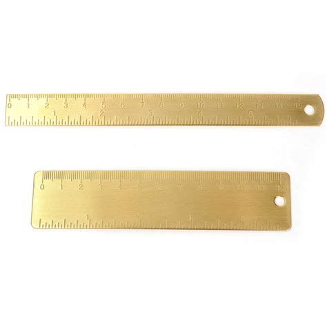 Brass Ruler Inch And Cm Ruler 2 Kind Of Size 12cm15cm Leather Craft