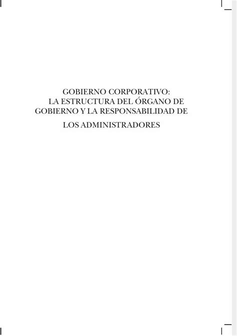 PDF Gobierno Corporativo La Estructura Del Órgano de Gobierno y La