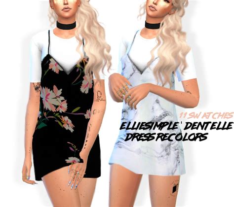 Sims 4 Cc Finds — Itsjustpxels Elliesimple Dentelle Dress