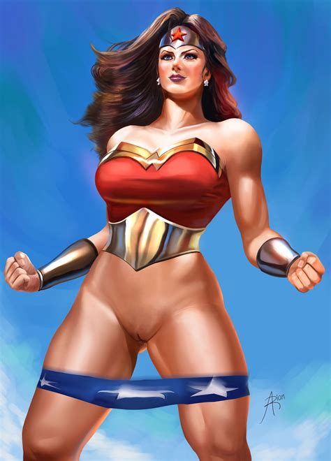 Rule 34 1girls Arion69 Blue Eyes Bottomless Brown Hair Dc Comics Diana Prince Exposed Pussy