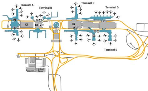 Iah Airport Terminal Map United
