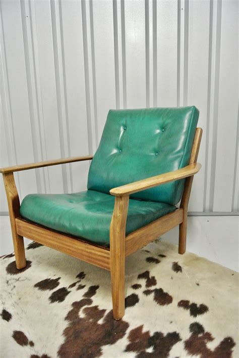 The color and design of the fabric used on it is pretty stunning. Retro Vintage Mid Century Wooden Armchair (With images ...