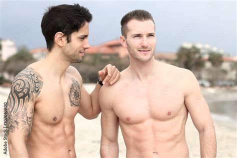 Sexy Men Two Handsome Guys On The Beach Stock Photo Adobe Stock